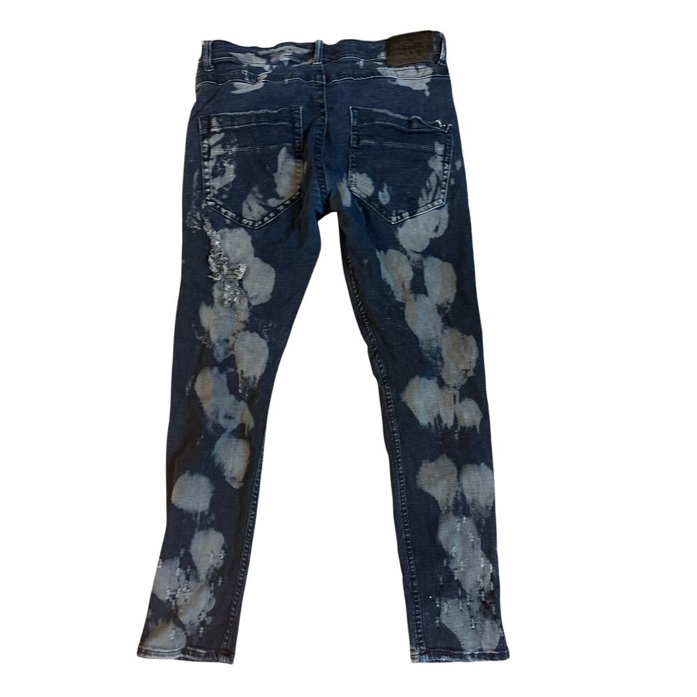 Smugglers Moon Mens 38W 34L 38x34 Distressed Straight Leg Jeans Cotton Blend EUC